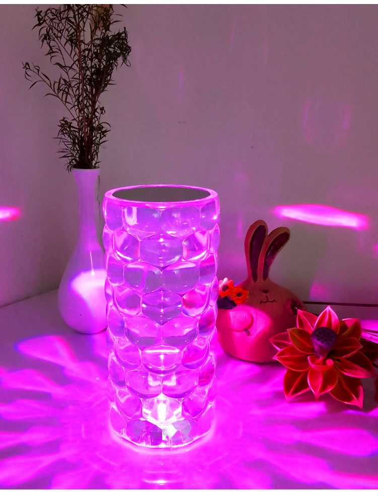Kryštolinė LED Lempa RS-SJ-TD03, 5V, RGB, Portatyvi
