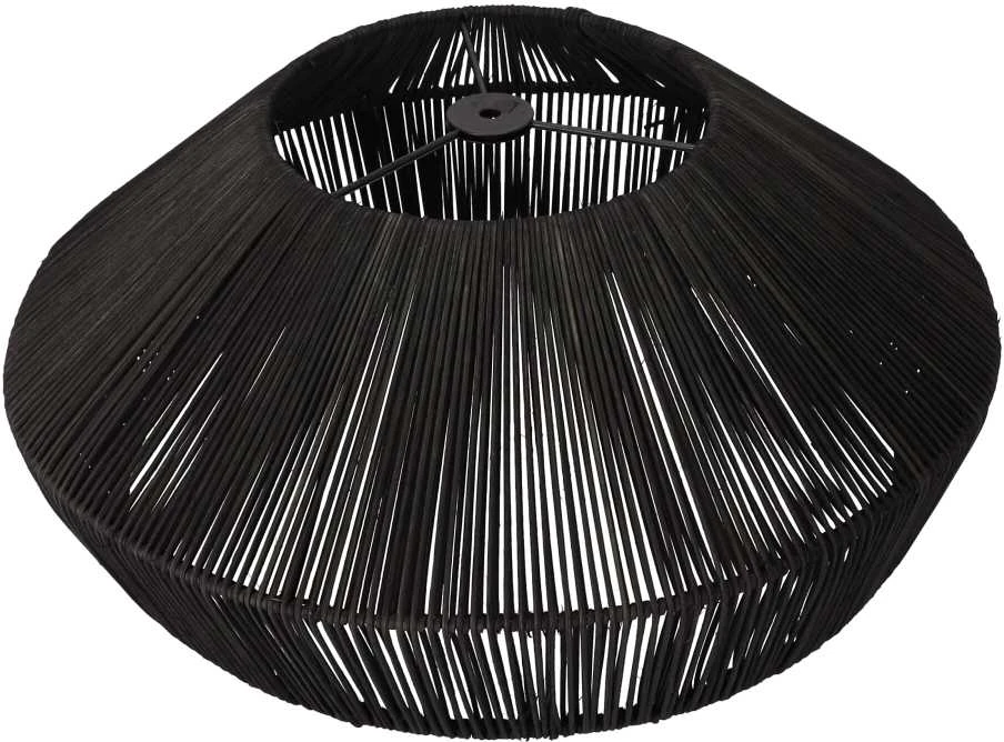 Pakabinamas šviestuvas Natūrali jūrinis ratano pakabinama lemputė - 50 cm (juoda)