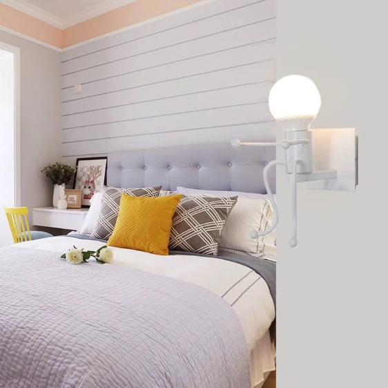 Sieninis šviestuvas Moderni siena lampą / Loft Kinkietas VIII - balta