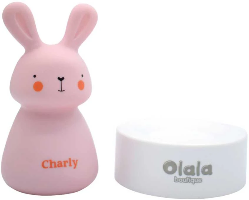 Olala Boutique Olala LED naktinė lempa - Kiškis Charly, rožinė
