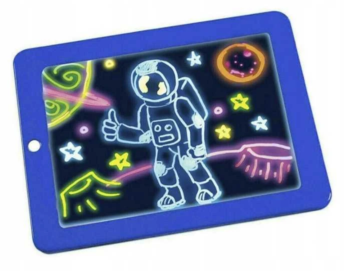 Kūrybinis 3D piešimo planšetinis kompiuteris su flomasteriais - mėlynas
