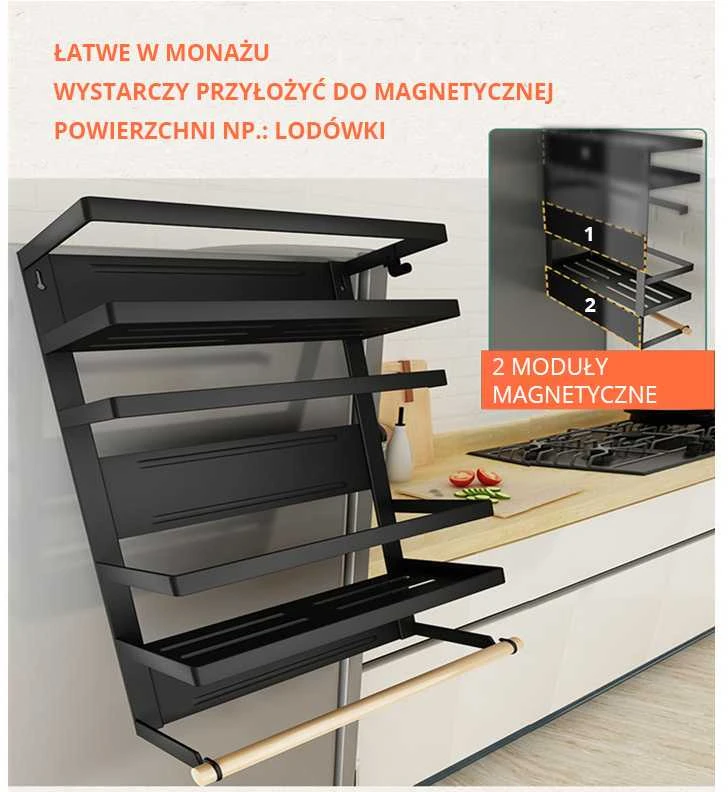 Magnetinis organizatorius virtuvės aksesuarams - dvigubas