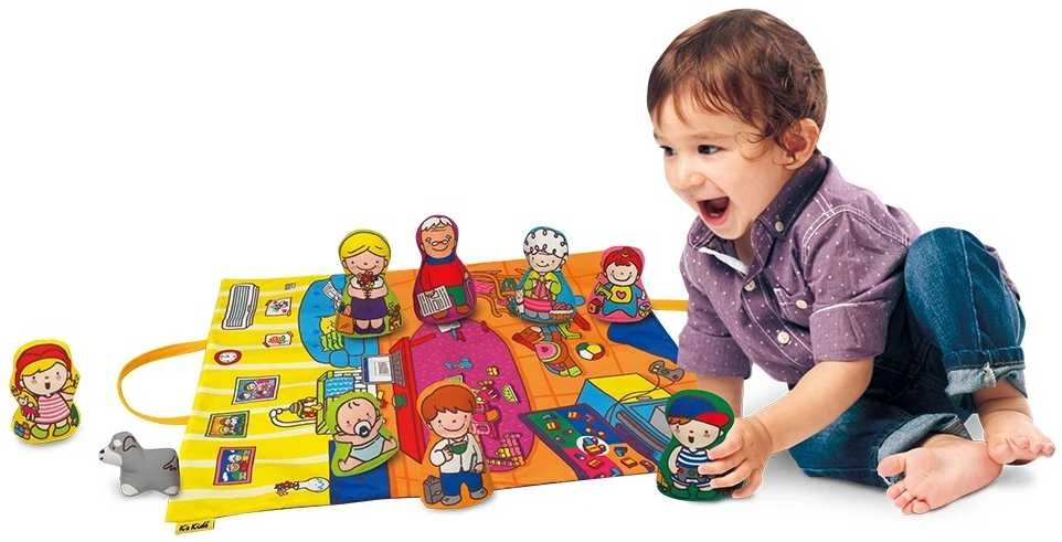 K's Kids žaidimų kilimėlis su žaislais – šeimai