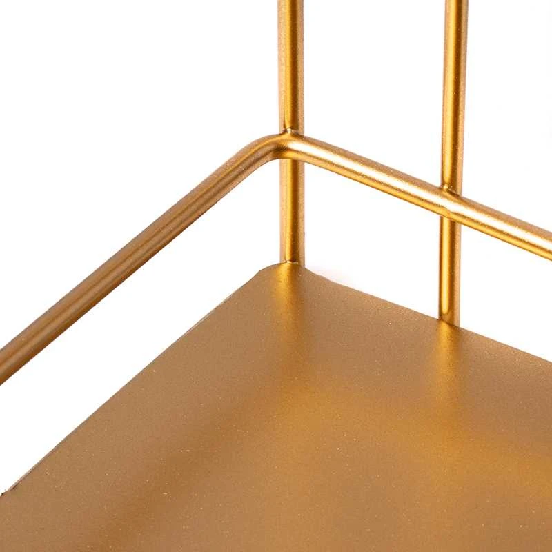 BEAUTY LIFE Kosmetikos Pusiau Dviejų Lygių Metalinė Lentyna - Auksinė