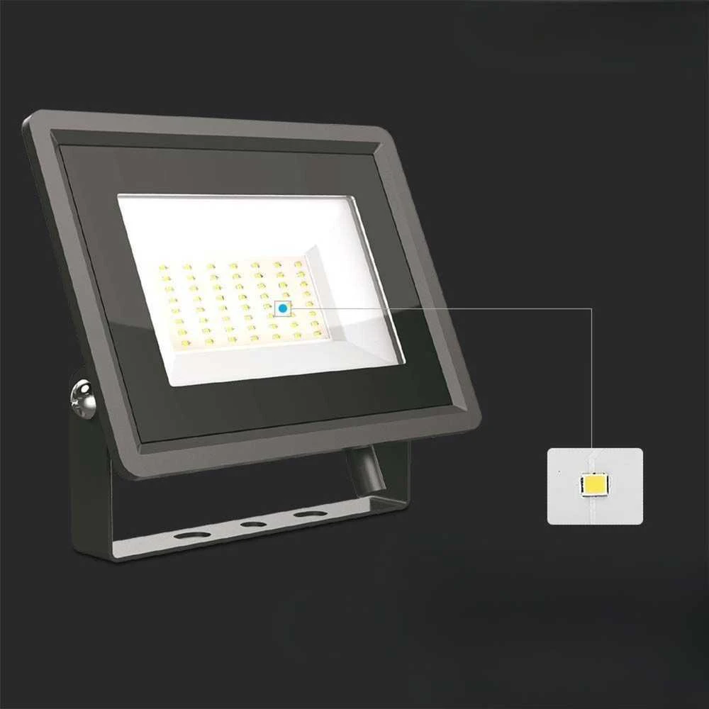 V-tac 50W LED prožektorius, juodas, 4000K