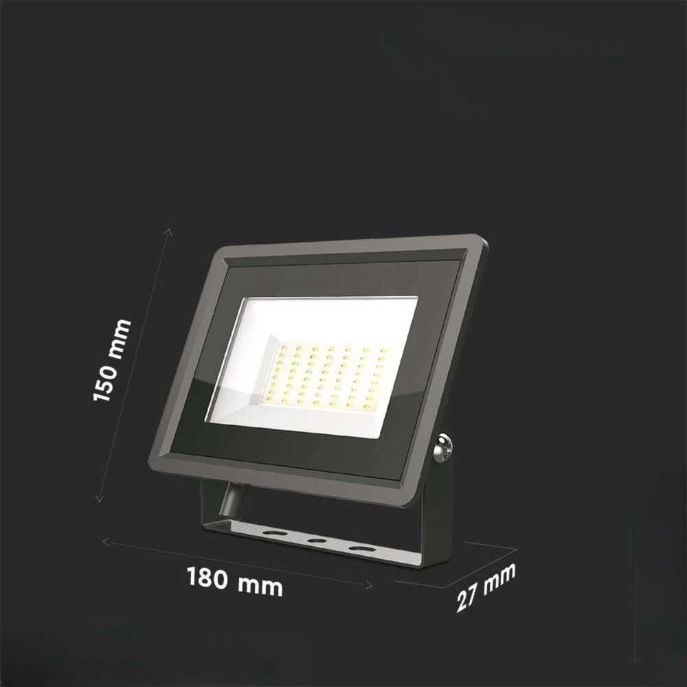 V-tac 50W LED prožektorius, juodas, 4000K