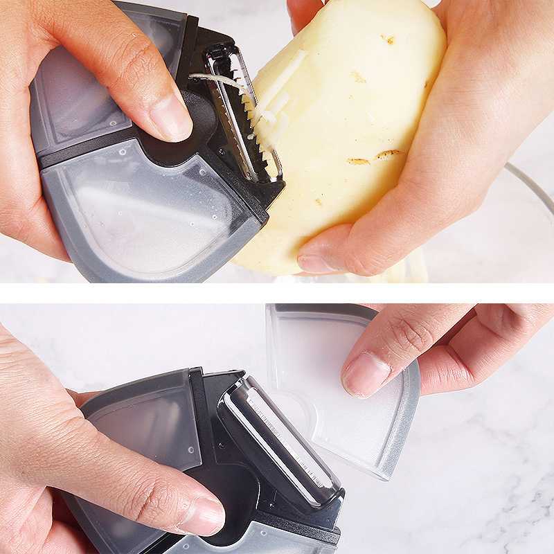 Peeler su trim 3in1 peiliukais - juoda