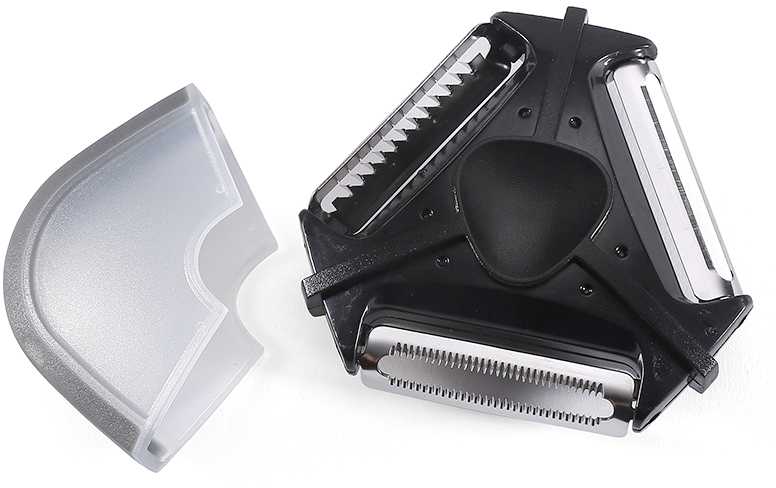 Peeler su trim 3in1 peiliukais - juoda