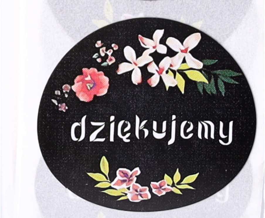Dekoratyviniai apvalūs lipdukai, ačiū 500 kompiuterių - spalvingos gėlės