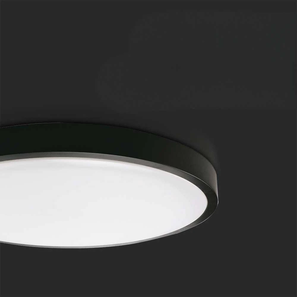 Sieninis šviestuvas 18W LED paviršinis šviestuvas, juodu korpusu, 4000K, IP44