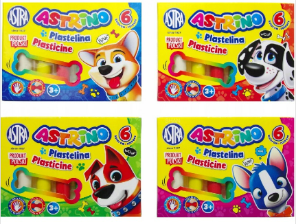 Astra Art Pap ASTRINO mokyklinė plastelina 6 spalvų