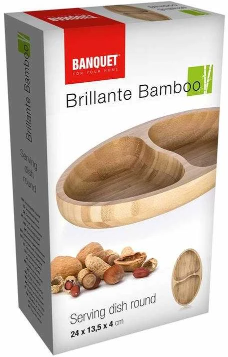 Banquet dubuo su 2skyriais iš bambuko 24x13,5x4cm,"Briliante