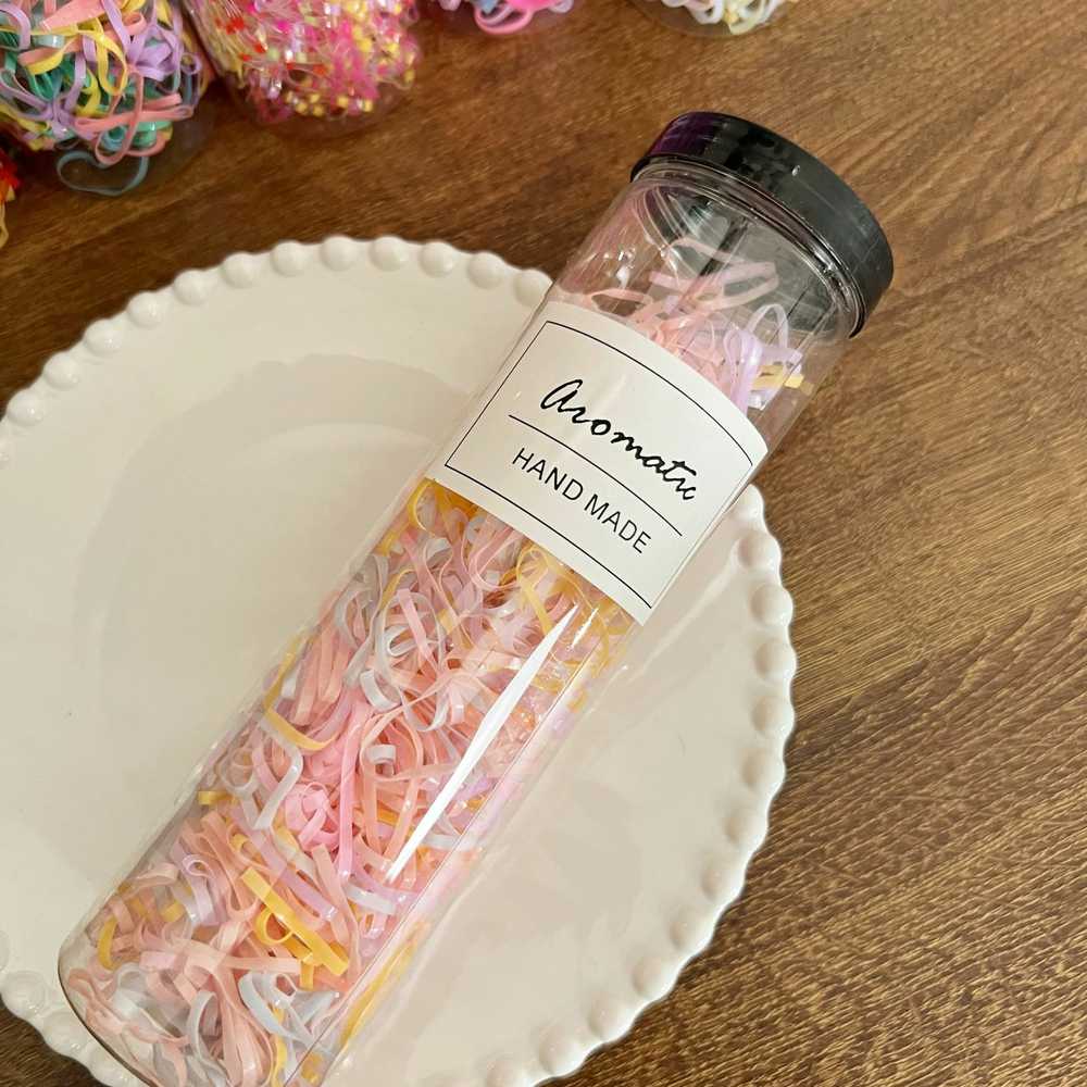 Gumelės plaukams 600 vnt. - pastelinių spalvų mišinys