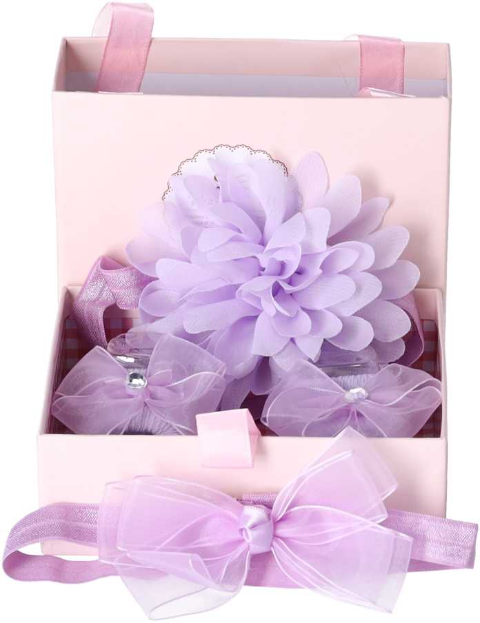 Kūdikių 3in1 dovanų rinkinys - violetinis