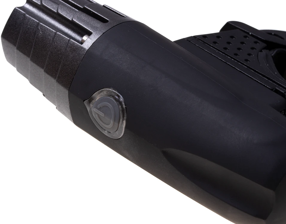 Nustatykite dviračio žibintuvėlį su USB + raudonos lydinio lempute