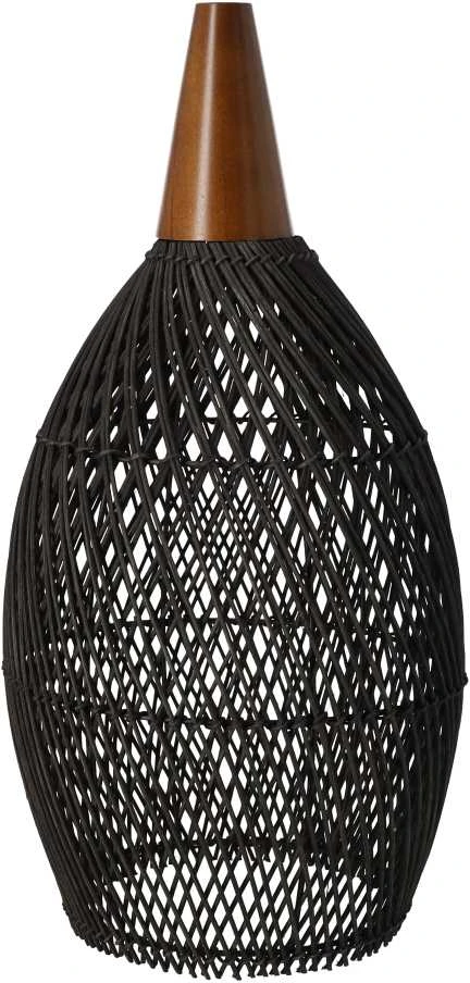 Pakabinamas šviestuvas Rustic Rattan Lempa - 25cm (Juoda)