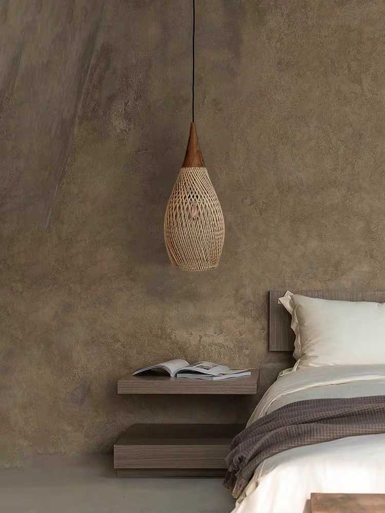 Pakabinamas šviestuvas Pristatomas Rattan pakabos šviestuvas 35 cm Natūralios spalvos