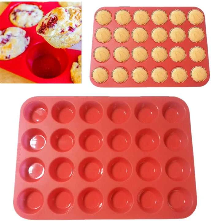 Muffinų kepinių keksų forma silikono 12 vietų