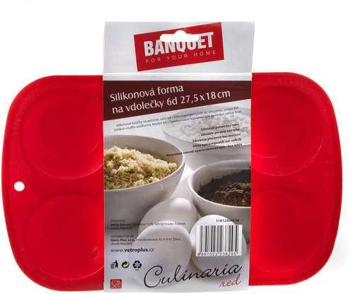 Banquet silikoninė kepimo forma 27.5X18cm 6F, raudona