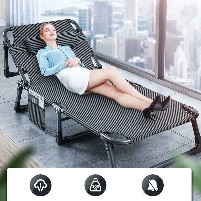 Kempingo lova BIZNESINE, sulankstoma, kanadietiška PREMIUM 75 cm - pilka