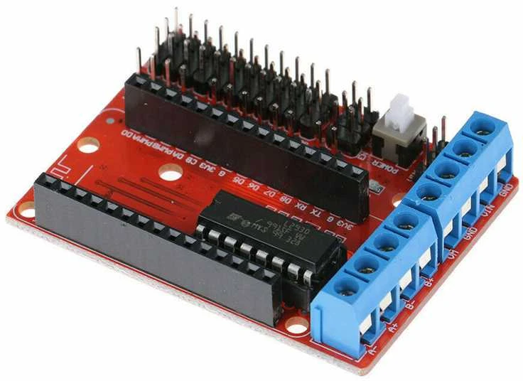 L293D variklio valdiklis, skirtas ESP8266 „WiFi ESP12E LUA“ - raudona