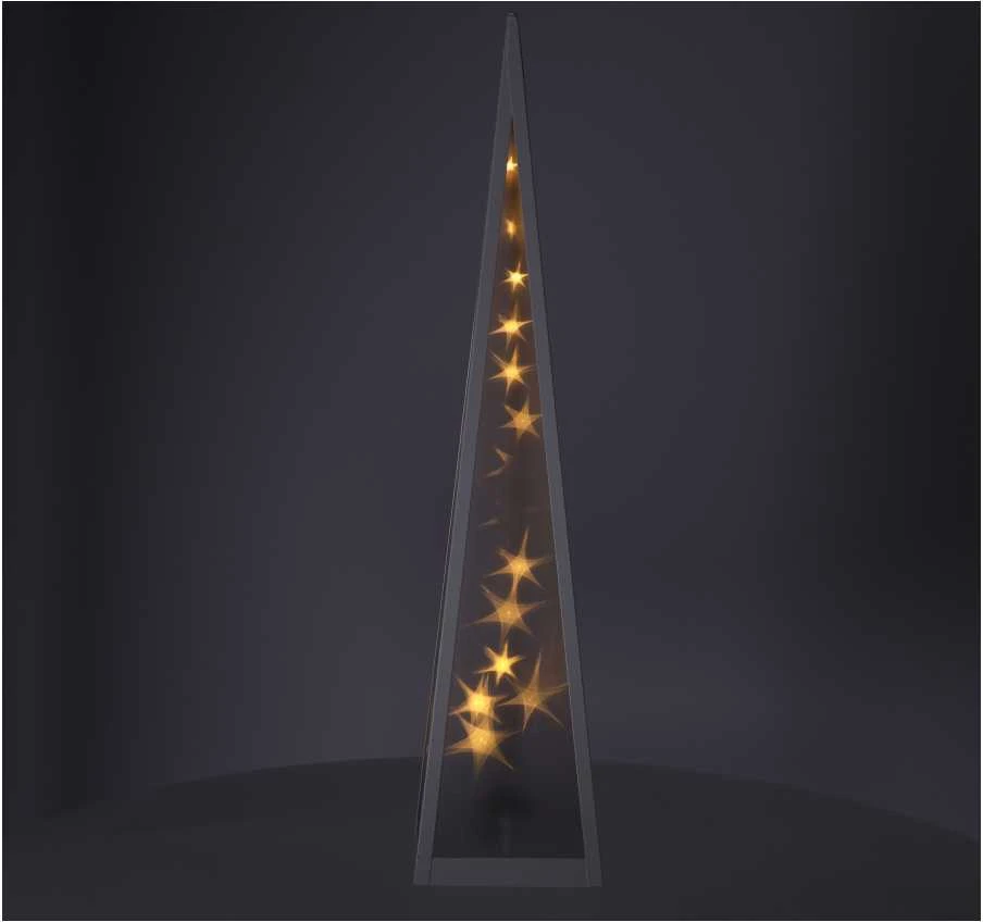 Piramida LED Dekoracija 16x16x90cm Šiltai Balta