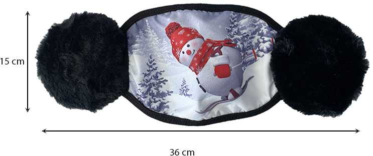Kalėdinė kaukė / veido kaukė su ausinėmis - „Snowman II“