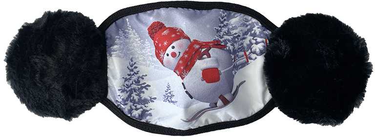 Kalėdinė kaukė / veido kaukė su ausinėmis - „Snowman II“