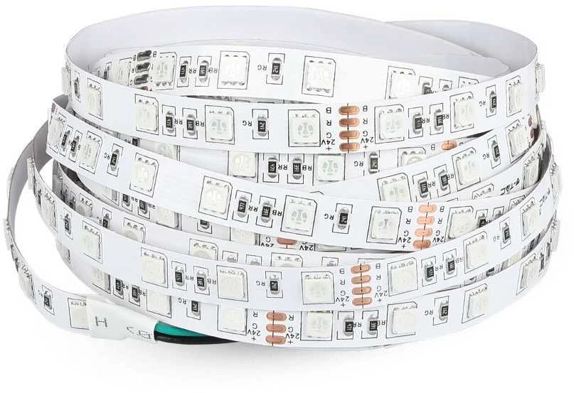 V-tac 10W/m LED juosta, 24V, 60LED/m, 4000K, 5 metrų ritė