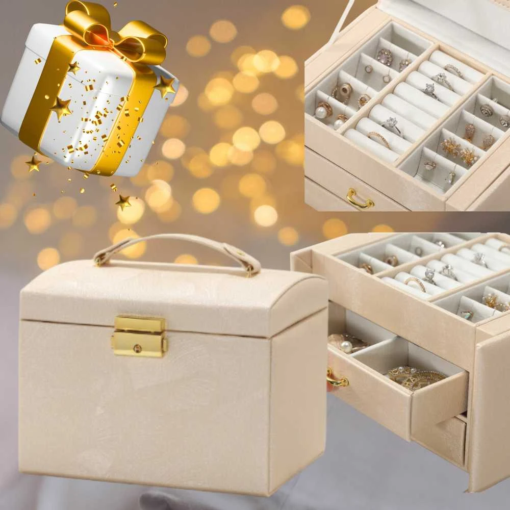 „Lelani“ daugiapakopis karstas, „L-rusvai gelsvas-Gold“ papuošalų bagažinė