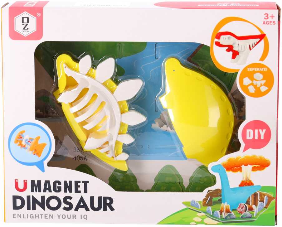 Edukacinė žaislas dinozauras su magnetinėmis jungtimis