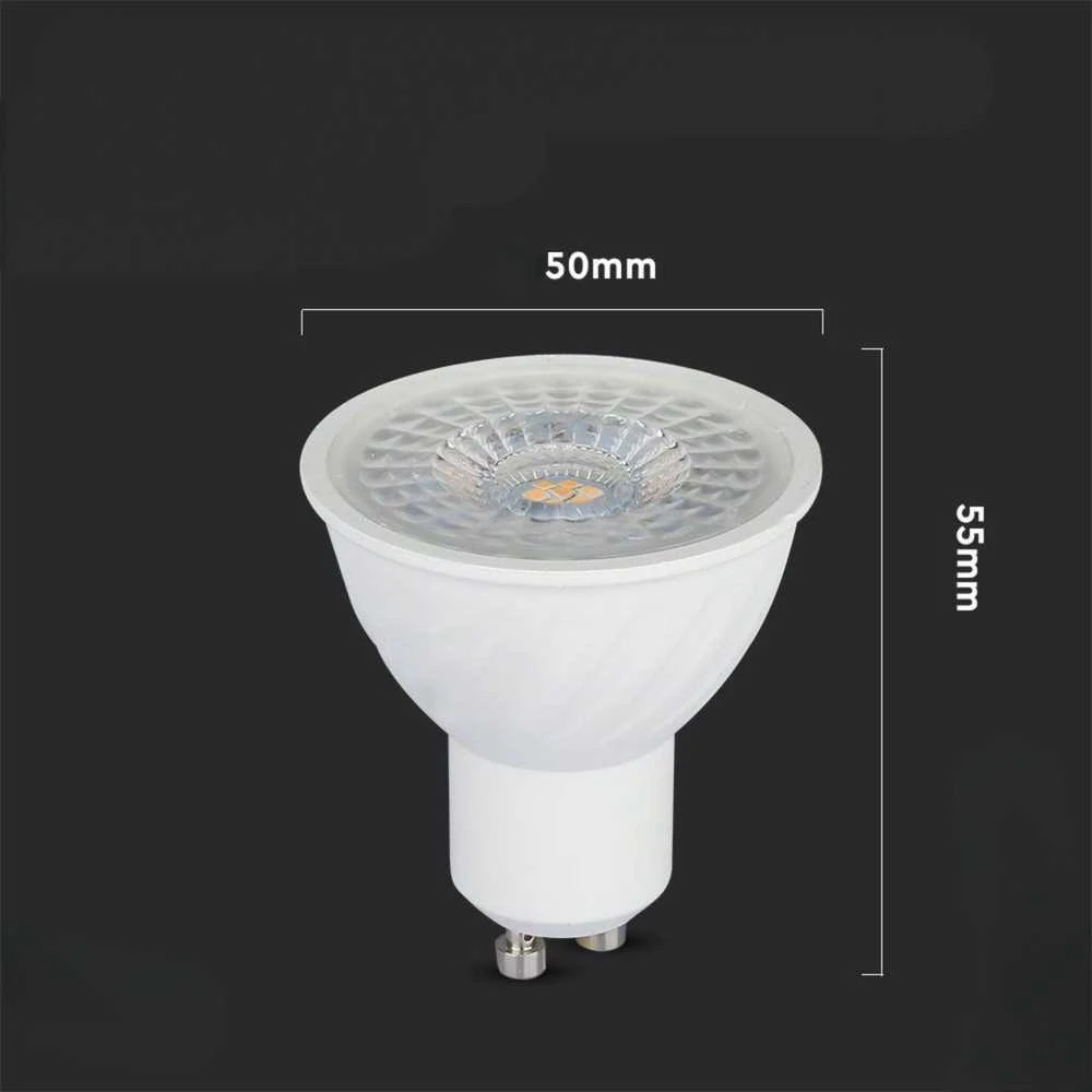 6W LED lemputė, GU10, šviesos kampas 110°, 3000K, SAMSUNG LED chip