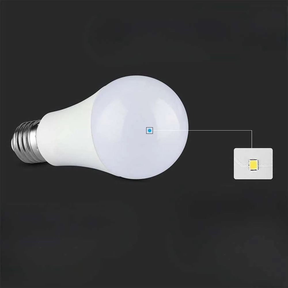 8,5W LED lemputė V-TAC, A60, E27, termoplastikas, 4000K