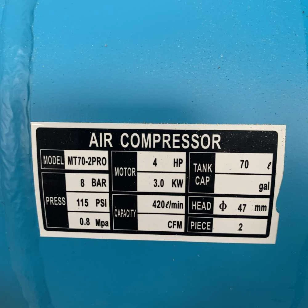 GTM PRO oro kompresorius 2cil/70L 3kW 420 l / min