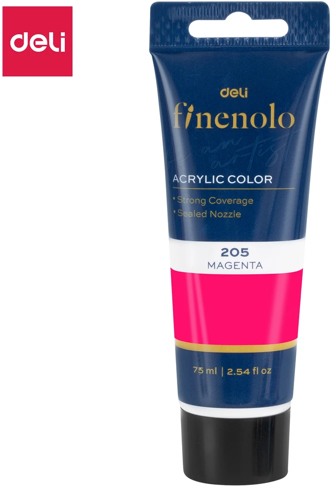 Akriliniai dažai DELI Finenolo 75ml, rožinės spalvos