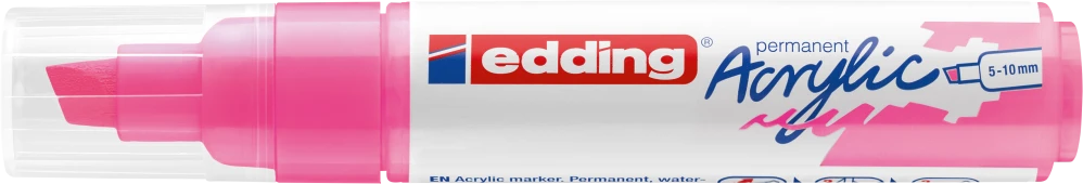 Akrilinis žymeklis edding 5000, neoninės rožinės spalvos