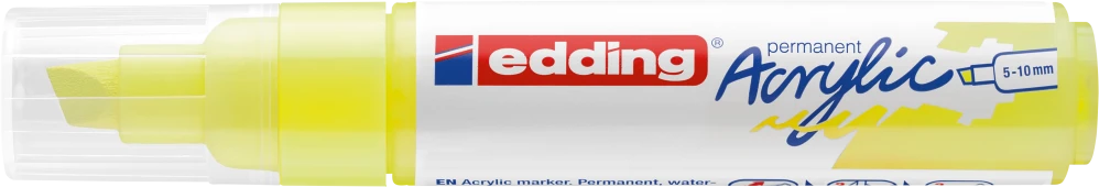 Akrilinis žymeklis edding 5000, neoninės geltonos spalvos