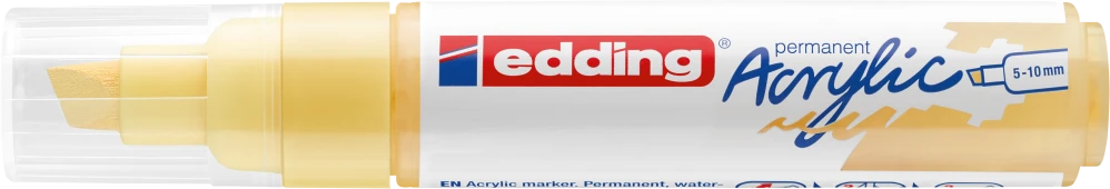 Akrilinis žymeklis edding 5000, pastelinės geltonos spalvos