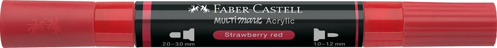 Akrilinis žymeklis Faber-Castell Multimark SP, braškės raudona spalva 219