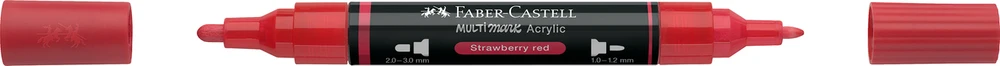 Akrilinis žymeklis Faber-Castell Multimark SP, braškės raudona spalva 219