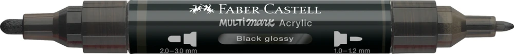Akrilinis žymeklis Faber-Castell Multimark SP, juoda blizgi spalva 299