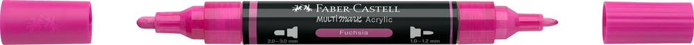 Akrilinis žymeklis Faber-Castell Multimark SP, fuksijų spalva 125