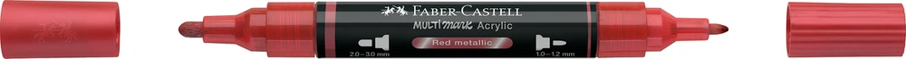 Akrilinis žymeklis Faber-Castell Multimark SP, metalinė raudona spalva 296