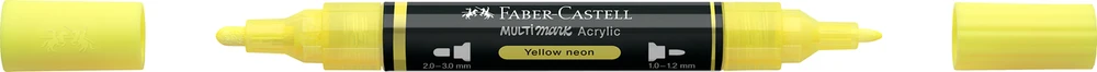 Akrilinis žymeklis Faber-Castell Multimark SP, neoninė geltona spalva 256