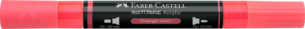 Akrilinis žymeklis Faber-Castell Multimark SP, neoninė oranžinė spalva 255