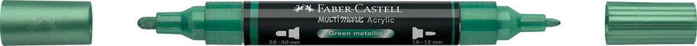 Akrilinis žymeklis Faber-Castell Multimark SP, metalinė žalia spalva 295