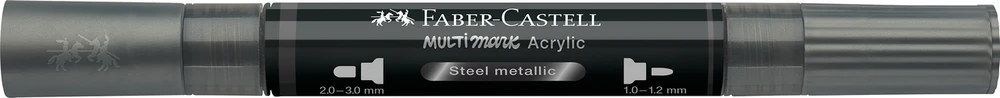 Akrilinis žymeklis Faber-Castell Multimark SP, metalinė plieno spalva 297