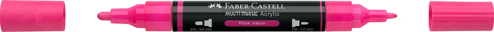 Akrilinis žymeklis Faber-Castell Multimark SP, neoninė rožinė spalva 253