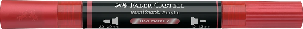 Akrilinis žymeklis Faber-Castell Multimark SP, metalinė raudona spalva 296