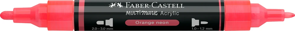 Akrilinis žymeklis Faber-Castell Multimark SP, neoninė oranžinė spalva 255